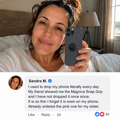 Magniva Snap Grip — Ultra Thin Magnetic Grip That Fits In Any Pocket